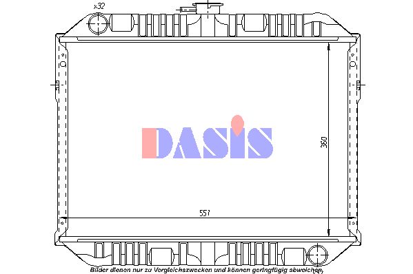 AKS DASIS Радиатор, охлаждение двигателя 070330N